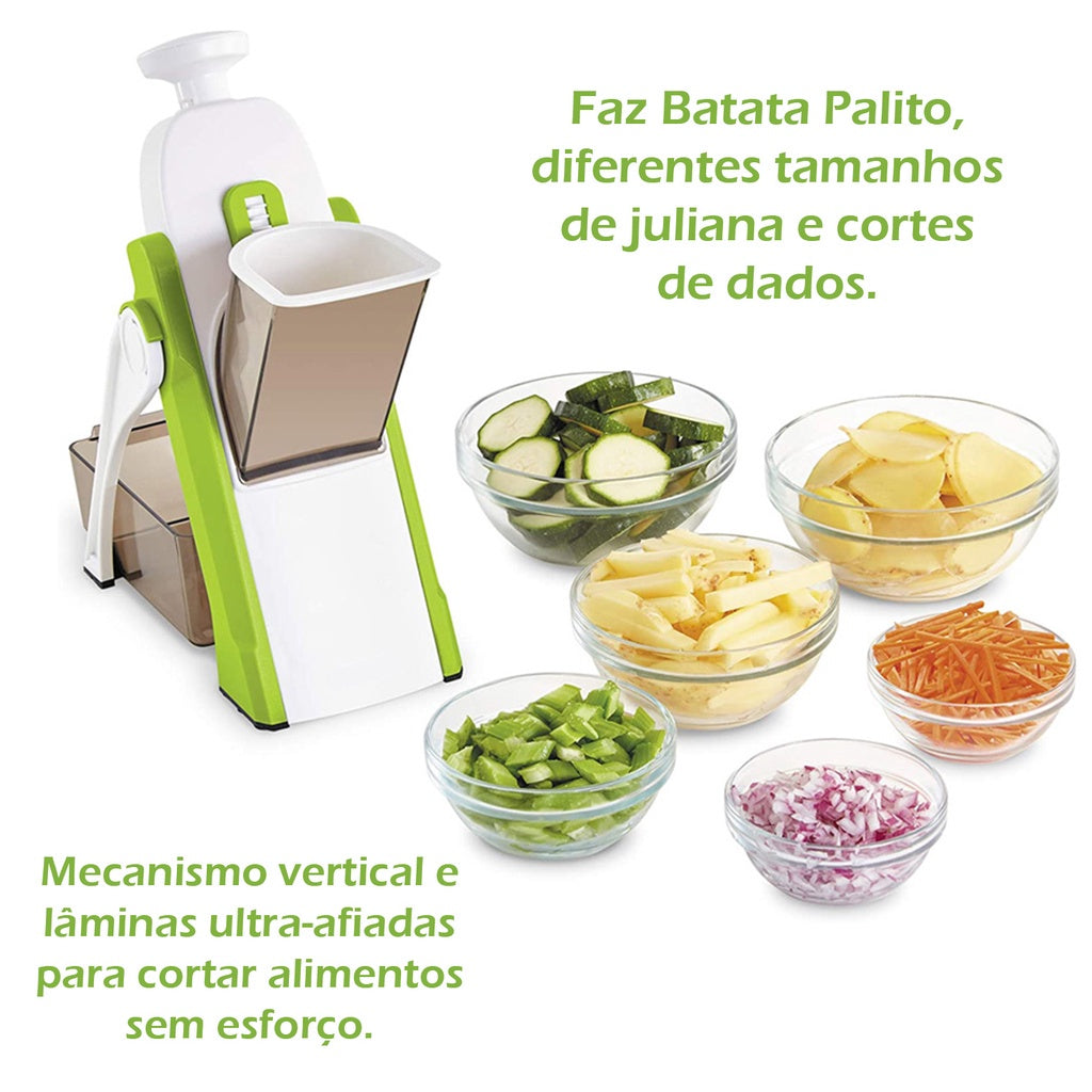 Cortador Fatiador Mandoline 5 em 1 – Alta Precisão e Versatilidade na Cozinha