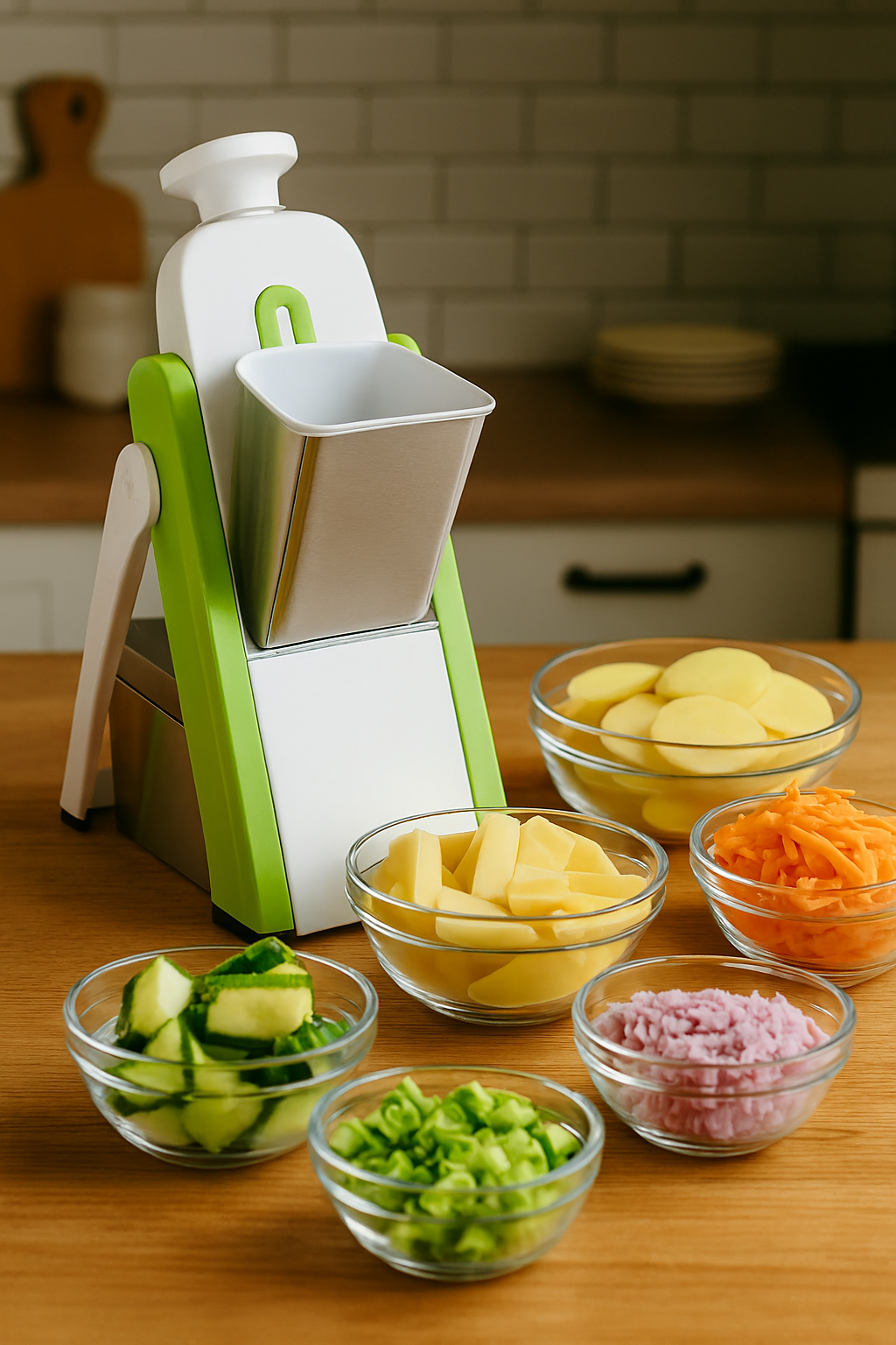 Cortador Fatiador Mandoline 5 em 1 – Alta Precisão e Versatilidade na Cozinha